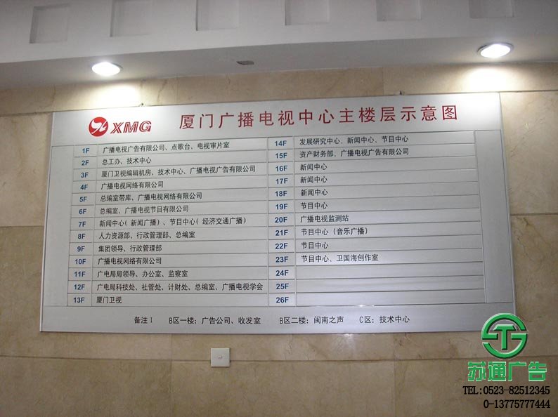 辦公樓建筑分布索引牌設計制作加工 辦公樓建筑分布索引牌設計制作加工