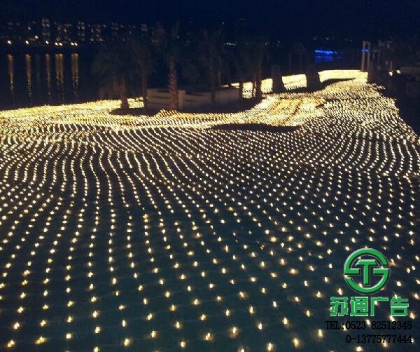 市政樓宇樓體亮化工程施工 市政樓宇樓體亮化LED網燈展示圖蘇通廣告提供